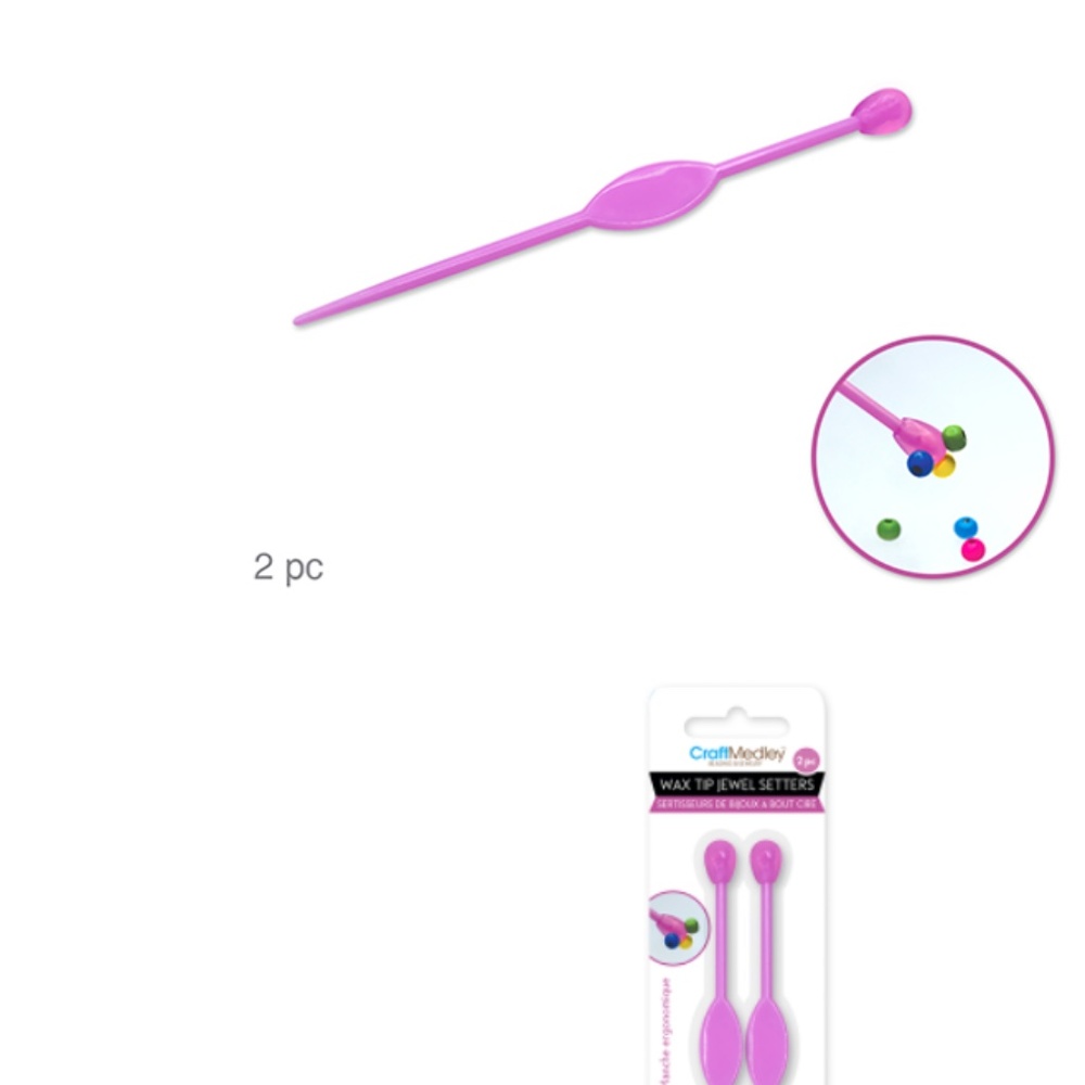 2 pcs Beading Jewelry Tool Wax Tip Jewel Setters